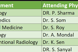 do medical data entry excel data cleaning and transcription