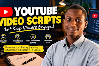be script writer for youtube video script writing