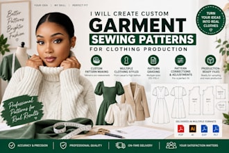 create custom garment sewing patterns for clothing production