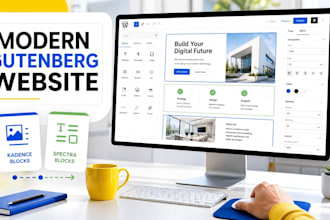 create a modern gutenberg wordpress website with kadence or spectra