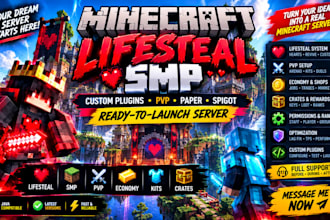 setup minecraft lifesteal smp server custom plugins pvp paper spigot server java