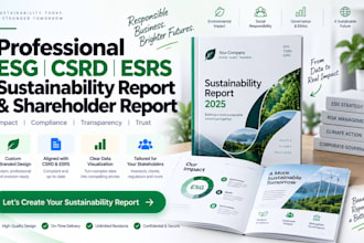 design a professional esg csrd esrs sustainability report, shareholder report