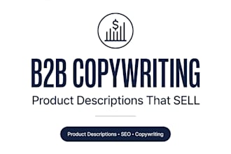 write b2b product descriptions and website copy that sells