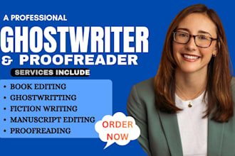 ghostwrite, proofread your urban fantasy ya fantasy ebook