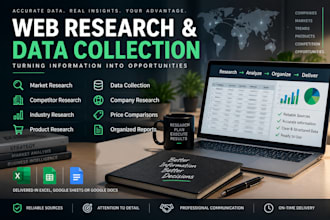 do web research, market research, and data collection