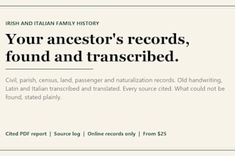 find and transcribe records of your irish or italian ancestors