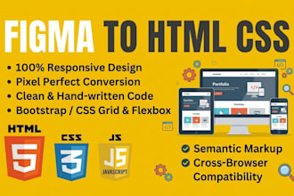 convert figma to HTML CSS bootstrap responsive website