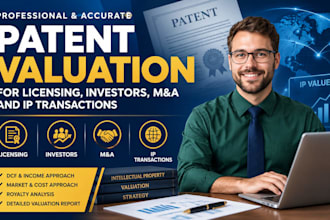 do patent valuation for licensing, investors, m and a and IP transactions