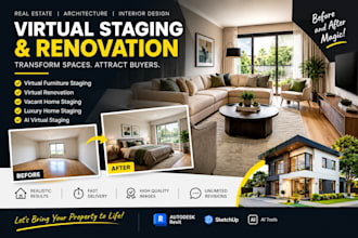 do virtual staging, virtual renovation, virtual furniture quick turnaround time