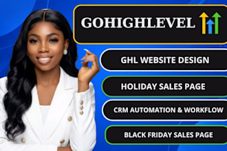 gohighlevel landing page ghl website design, sales automation for holiday