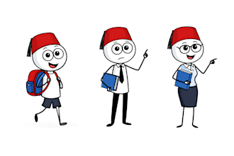 create a custom 2d cartoon character in png