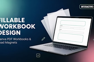 design a fillable PDF canva workbook or lead magnet