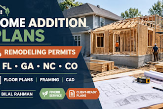 design home addition and remodeling permit plans, fl, ga, nc, co
