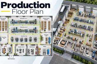 create production floor plan factory workflow equipment placement architecture