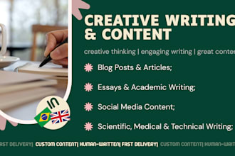 write creative and well researched content