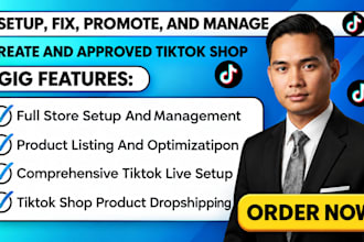 setup and verify tiktok shop USA UK with affiliate marketing with  live video