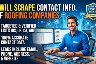 scrape contact info of roofing companies