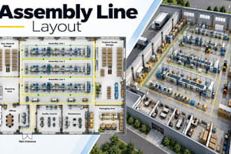 design assembly line layout factory production workflow industrial architecture