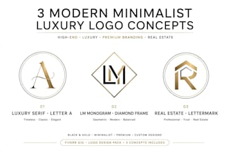 design modern minimalist luxury monogram and bespoke logo