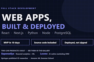 build your full stack web app with react, node and python