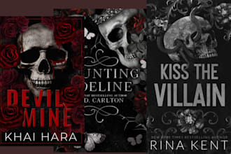 do fantasy cover with unique ebook cover amazon kdp, with dark romance more
