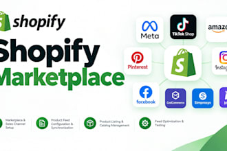 setup shopify marketplace multifeed metashop tiktok shop cedcommerce facebook