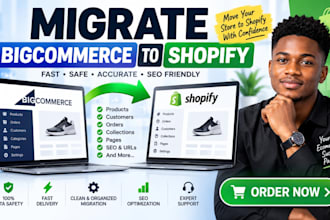 migrate bigcommerce to shopify store website migration with SEO optimization