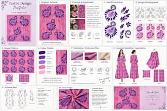create custom textile, surface pattern and fabric designs