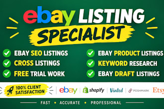 do ebay listing, ebay seo listing, ebay product listing, ebay lister