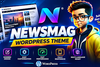 create blog, news, magazine  pennews website using newspaper or smart mag theme