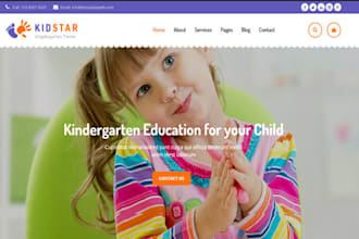 redesign build wix education website for preschool, kindergarten or daycare