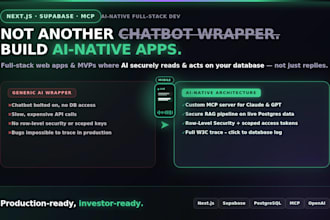 build self hosted ai native full stack webapp with nextjs supabase mcp API agent