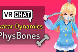 edit vrchat avatar, upload avatar, add physbones, toggles, animations, retexture