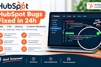 fix hubspot cms bugs or troubleshoot hubl code