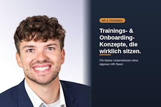 ich entwickle onboarding und trainingskonzepte