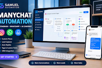 build social media automation ai chatbot manychat make zapier instagram whatsapp
