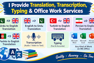 do translation, ms word and excel , powerpoint,