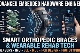 design smart orthopedic braces with sensors, imu, ble and embedded firmware