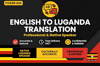 translate uganda languages  professionally