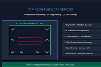 create scm cnc programming and dfx cad drawings xilog plus