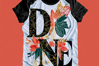 design custom typography t shirt and graphic t shirt