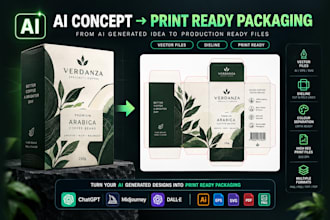 convert ai packaging designs into vector dieline and print ready files