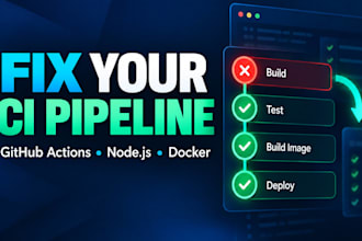 fix your github actions ci pipeline for nodejs and docker