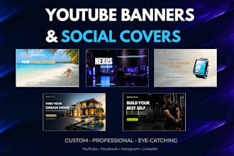 design youtube banners and social media covers