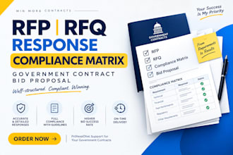 do rfp rfq response compliance matrix government contract bid proposal