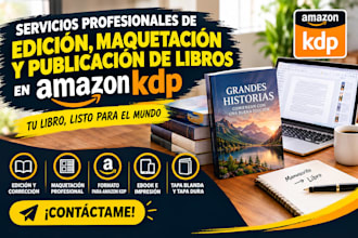 edición de libros, formateo de libros, publicación de libros en amazon KDP