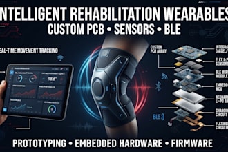 prototype intelligent rehabilitation wearables with custom pcb, sensors and ble