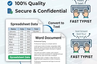 do professional data entry and fast typing work