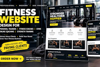 design personal trainer fitness coach online coaching strength training website