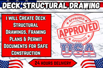 create deck structural drawings, framing plans and permit documentation